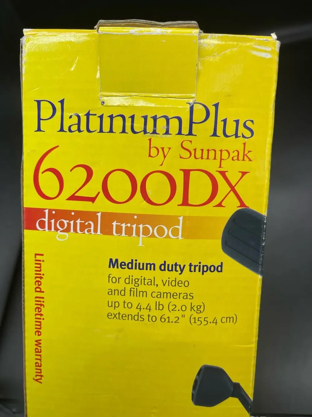 Sunpak 6200DX Platinum Plus Digital Tripod W/ Box Extends to 61.2
